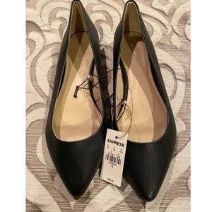 Express Black Flats NWT